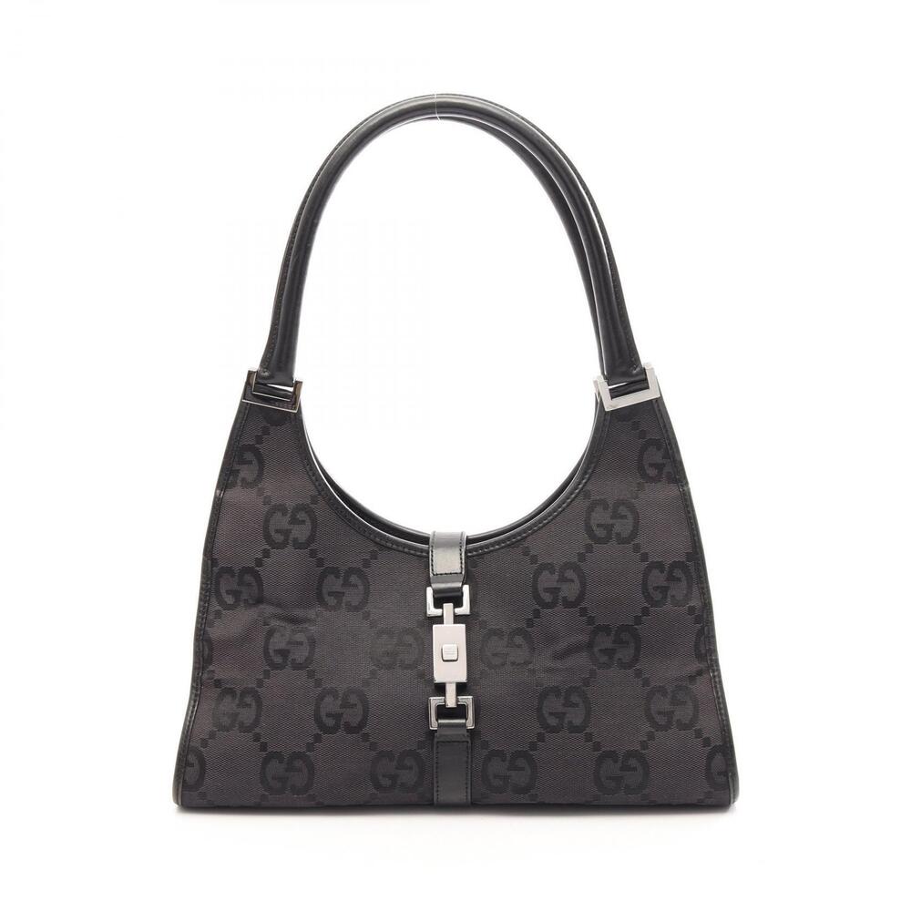 Gucci Jackie GG shoulder bag canvas leather black